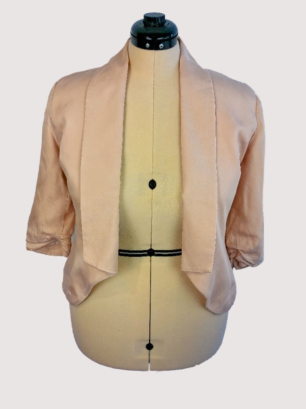 Velvet Heart Ruched Mid Sleeve Women's Indie Suit Jacket